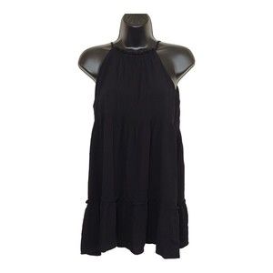 Tiered Halter Trapeeze Dress Little Black Dress Size Small